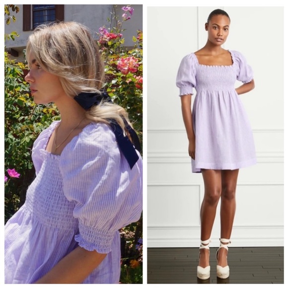 Hill House Dresses & Skirts - Hill House Athena Nap Dress Lilac Stripe S NWT